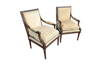 Antique armchairs French Louis XVI Revival in the Neo-Classical style. Early 20th Century. French antique furniture