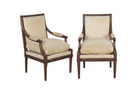 Antique armchairs French Louis XVI Revival in the Neo-Classical style. Early 20th Century. French antique furniture