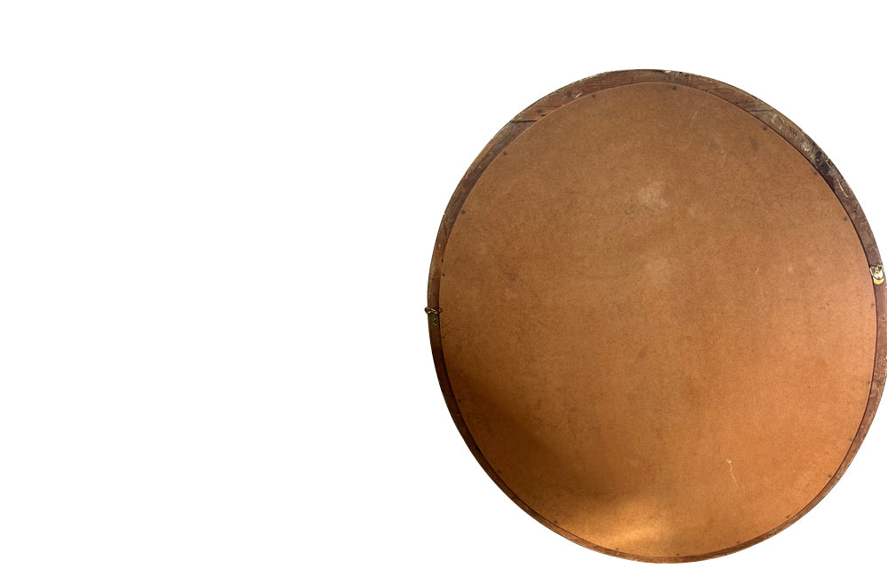 Large 19th Century French Oval Giltwood Mirror