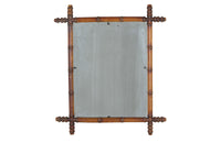 19TH CENTURY FAUX BAMBOO FRAMED MIRROR