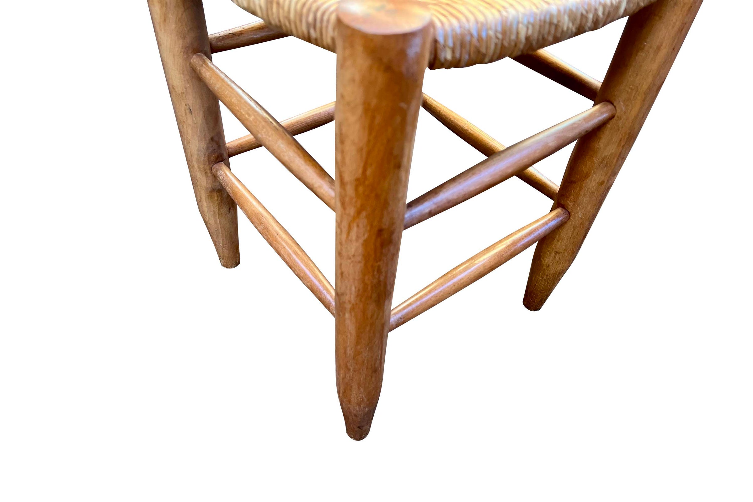 PAIR OF CHARLOTTE PERRIAND STYLE STOOLS