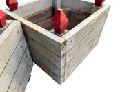 PAIR OF MID-CENTURY FRENCH PAINTED WOODEN PLANTERS