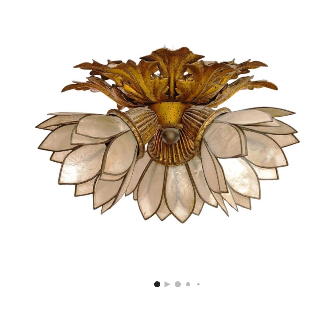 SMALL MID-CENTURY ITALIAN CEILING LIGHT ATTRIBUTED TO BANCI