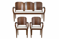 EARLY 20TH CENTURY ART DECO WALNUT SALON SUITE