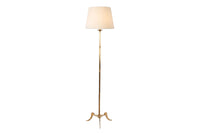 MID-CENTURY FRENCH REEDED BRASS FLOOR LAMP