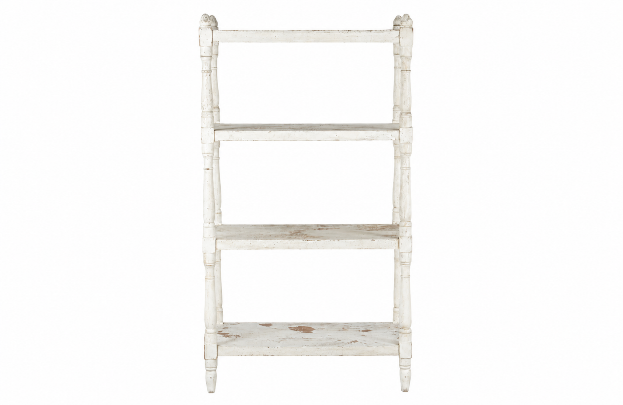 Antique shelves. Painted Four Tiered Shelves Etagere. Italian.