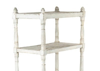 Antique shelves. Painted Four Tiered Shelves Etagere. Italian.