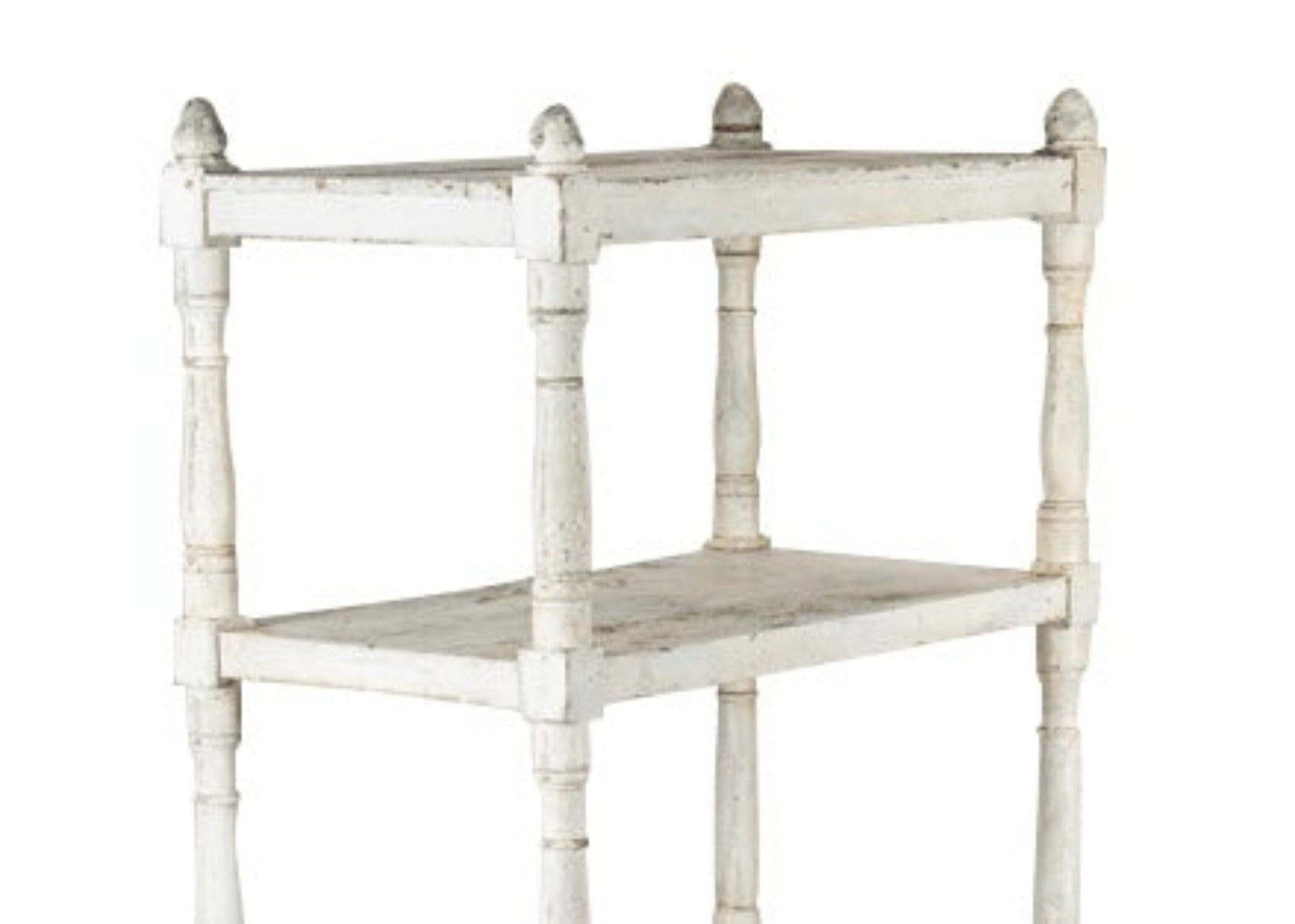 Antique shelves. Painted Four Tiered Shelves Etagere. Italian.