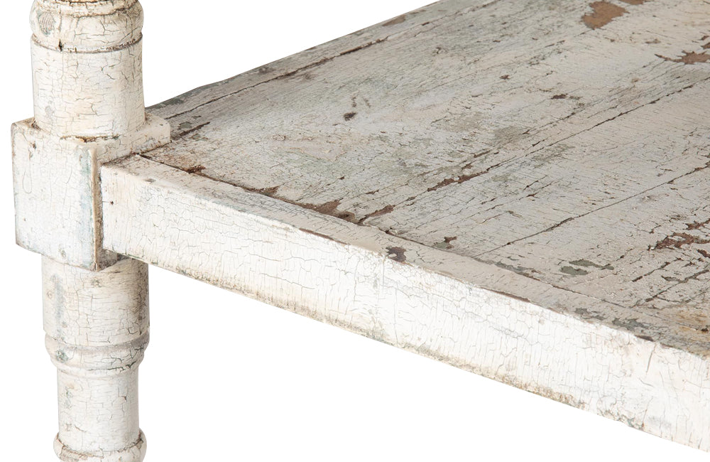 Antique shelves. Painted Four Tiered Shelves Etagere. Italian.