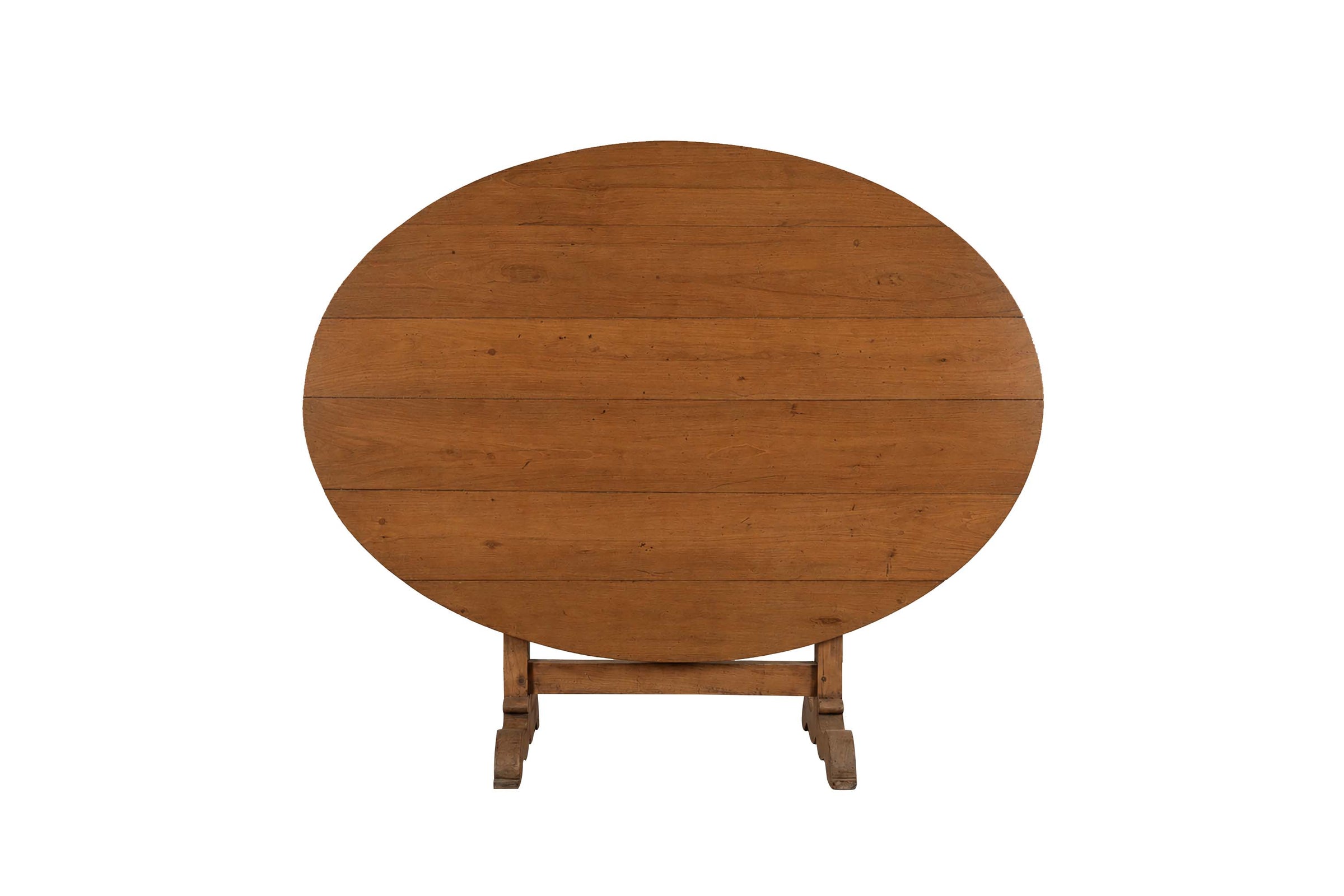 LARGE FRENCH 19TH CENTURY CHERRYWOOD OVAL VIGNERON TABLE