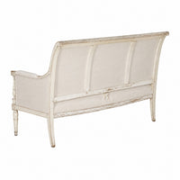 Early 19th century Directoire period French sofa upholstered in antique linen