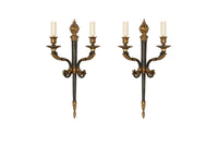 PAIR OF 20TH CENTURY FRENCH EMPIRE REVIVAL WALL LIGHTS