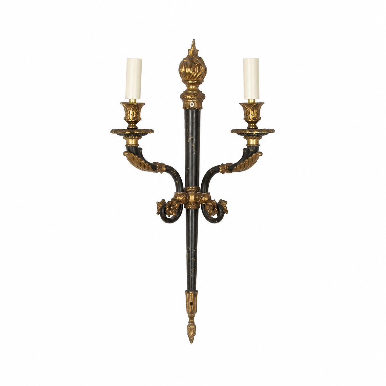 PAIR OF 20TH CENTURY FRENCH EMPIRE REVIVAL WALL LIGHTS