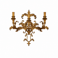 PAIR OF 20TH CENTURY ITALIAN GILTWOOD AND TOLE WALL LIGHTS