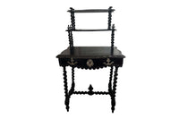 19th Century French Napoleon III Ladies Writing Table with Étagère 