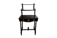 19th Century French Napoleon III Ladies Writing Table with Étagère 