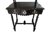 19th Century French Napoleon III Ladies Writing Table with Étagère 