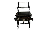 19th Century French Napoleon III Ladies Writing Table with Étagère 