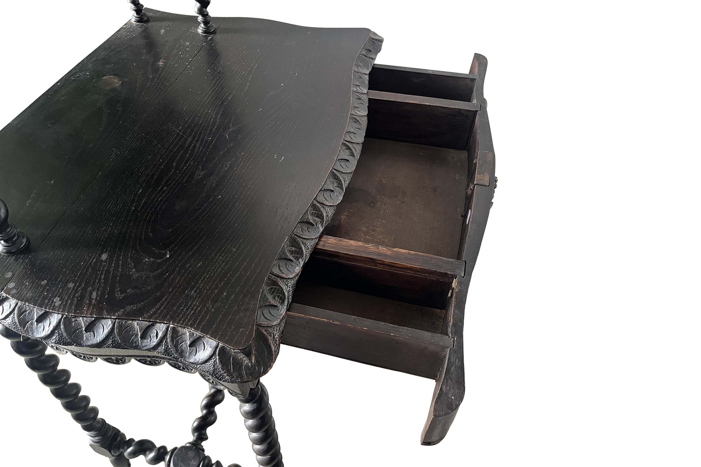 19th Century French Napoleon III Ladies Writing Table with Étagère 