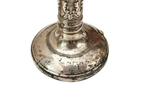 Pair of 20th Century French Empire Revival Silver Plated Table Lamps