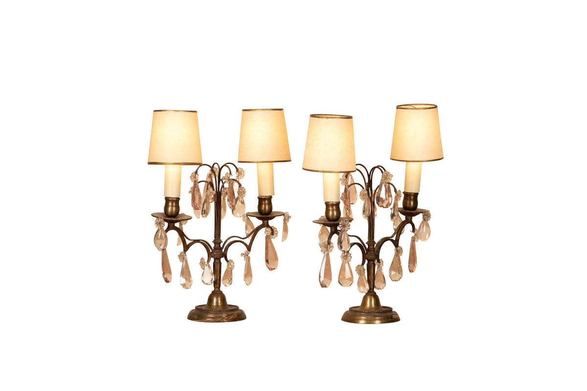 Pair of Early 20th Century Girandole Table Lamps