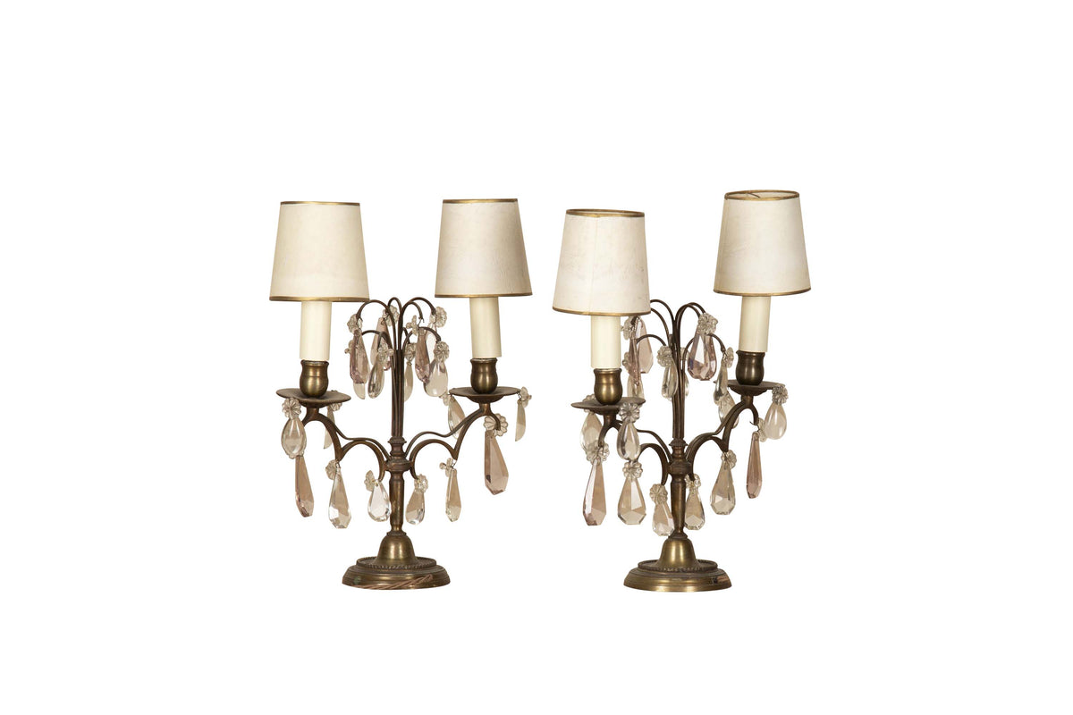 Pair of Early 20th Century Girandole Table Lamps