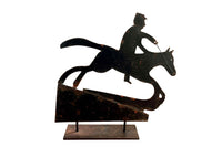 Late 19th or Early 20th Century French Horse & Rider Weather Vane Silhouette
