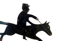 Late 19th or Early 20th Century French Horse & Rider Weather Vane Silhouette