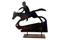 Late 19th or Early 20th Century French Horse & Rider Weather Vane Silhouette