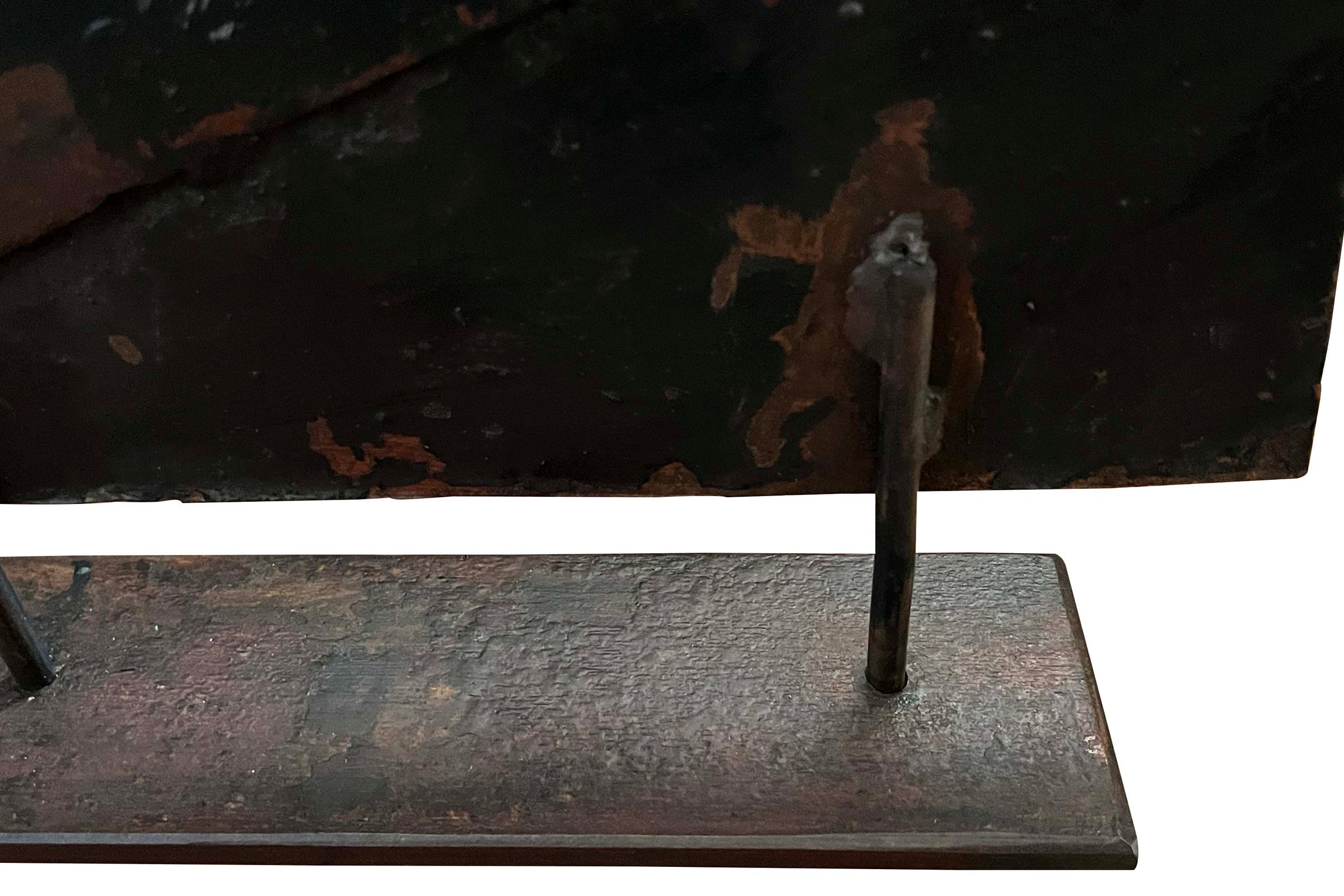 Late 19th or Early 20th Century French Horse & Rider Weather Vane Silhouette