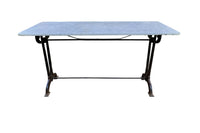 Long French Marble-Topped Table by Charionais & Pannassier Circa 1900 