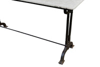 Long French Marble-Topped Table by Charionais & Pannassier Circa 1900 