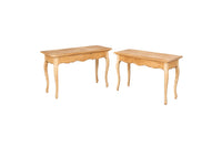 PAIR OF 20TH CENTURY FRENCH SOLID CHERRYWOOD PARQUETRY TABLES