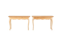 PAIR OF 20TH CENTURY FRENCH SOLID CHERRYWOOD PARQUETRY TABLES