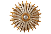 LARGE MID-CENTURY SPANISH SUNBURST CONVEX MIRROR