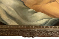 Large 20th Century French School Montparnasse reclining nude painting, signed G. Besancenot and dated 1932.
