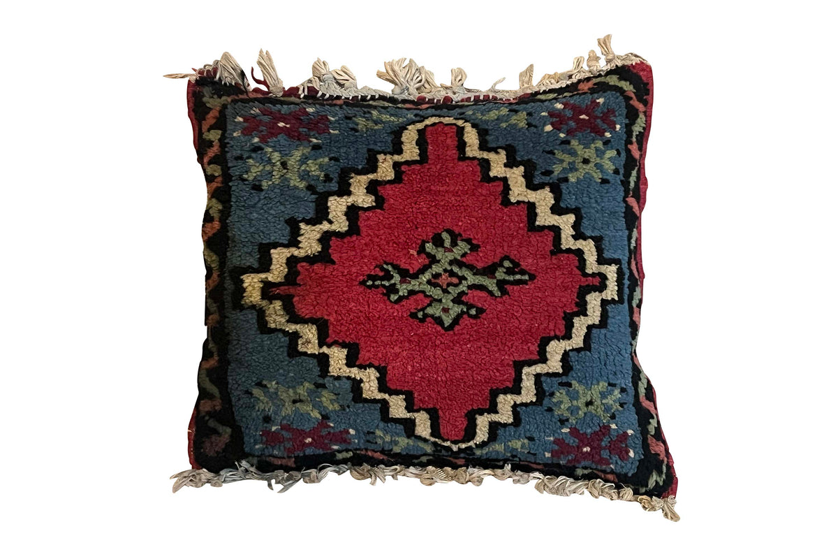 Small 20th Century Azeri Caucasian Style Village Rug Cushion