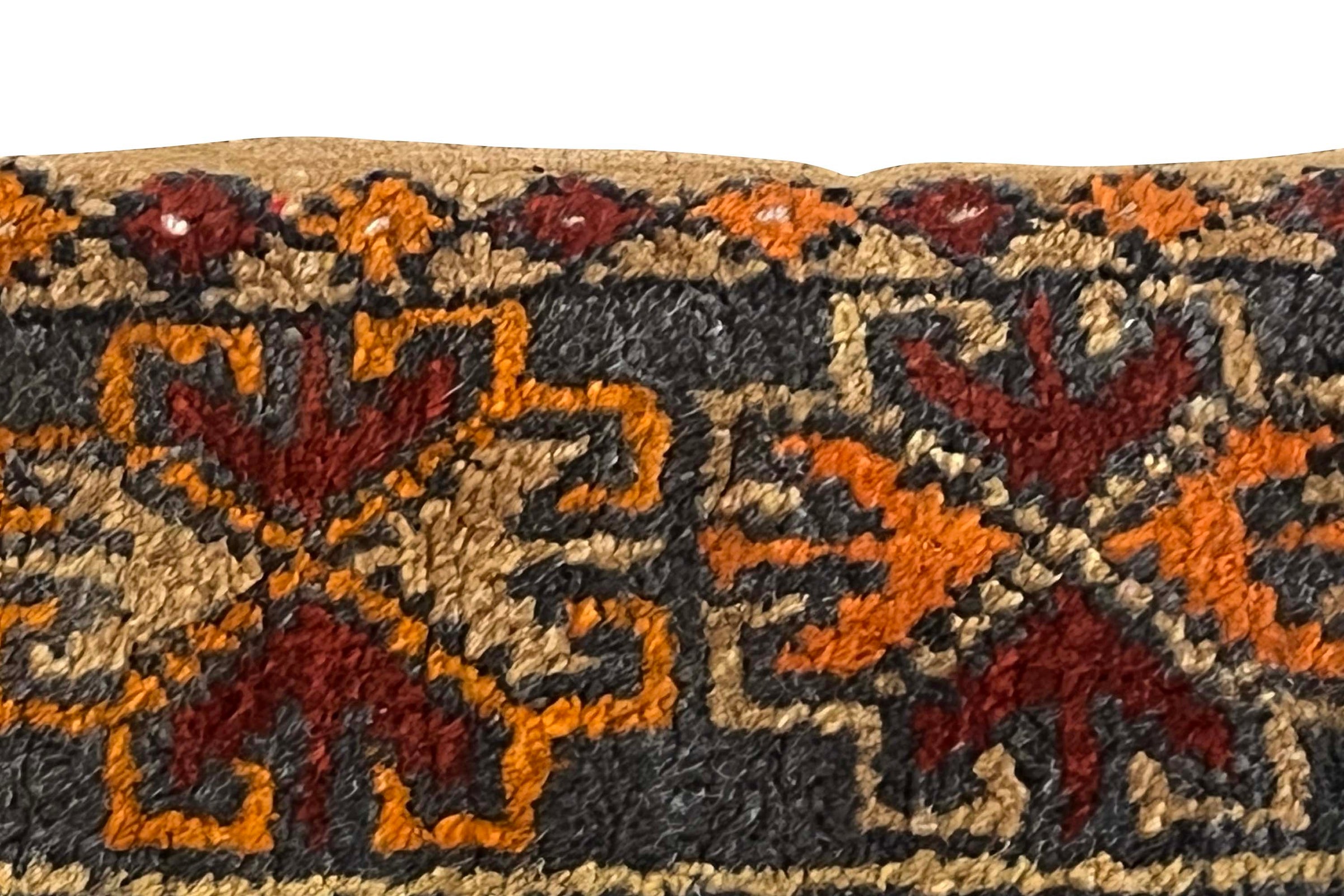Mid-Century Turkish Anatolian Rug Cushion