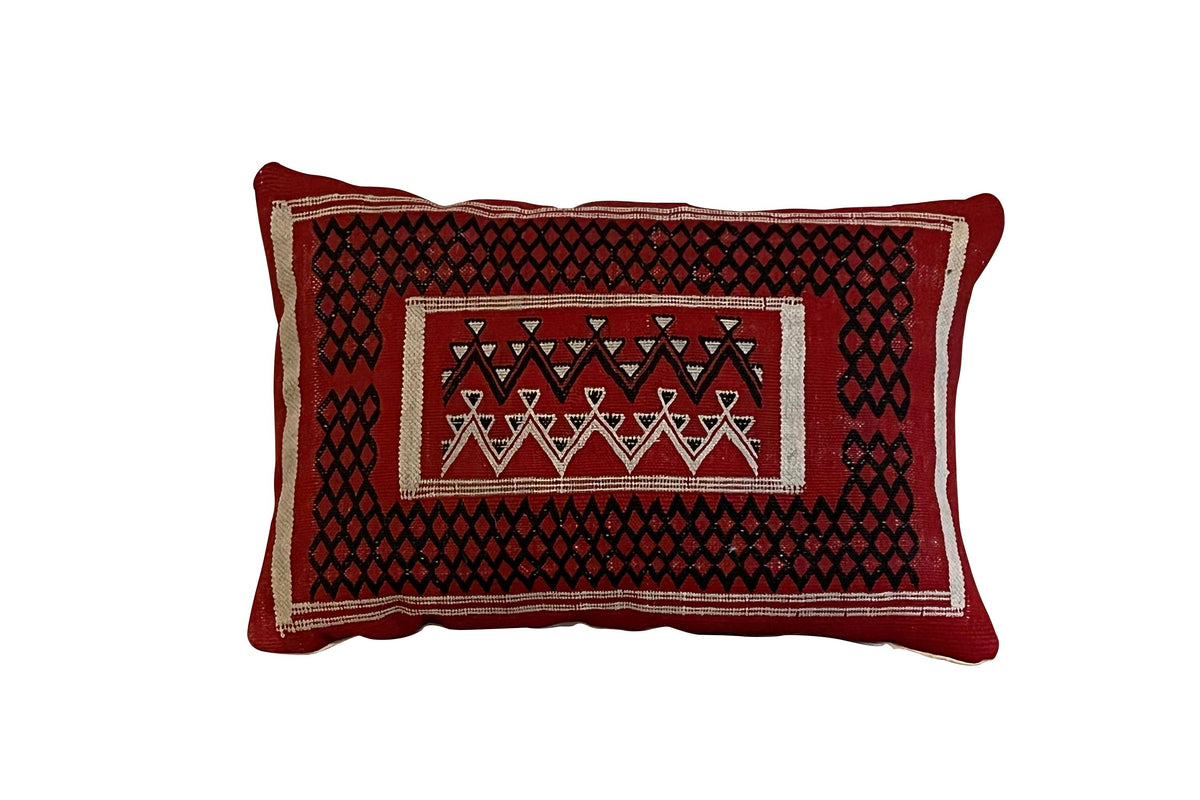 Mid-20th Century Eastern European Handwoven Flatweave Cushion