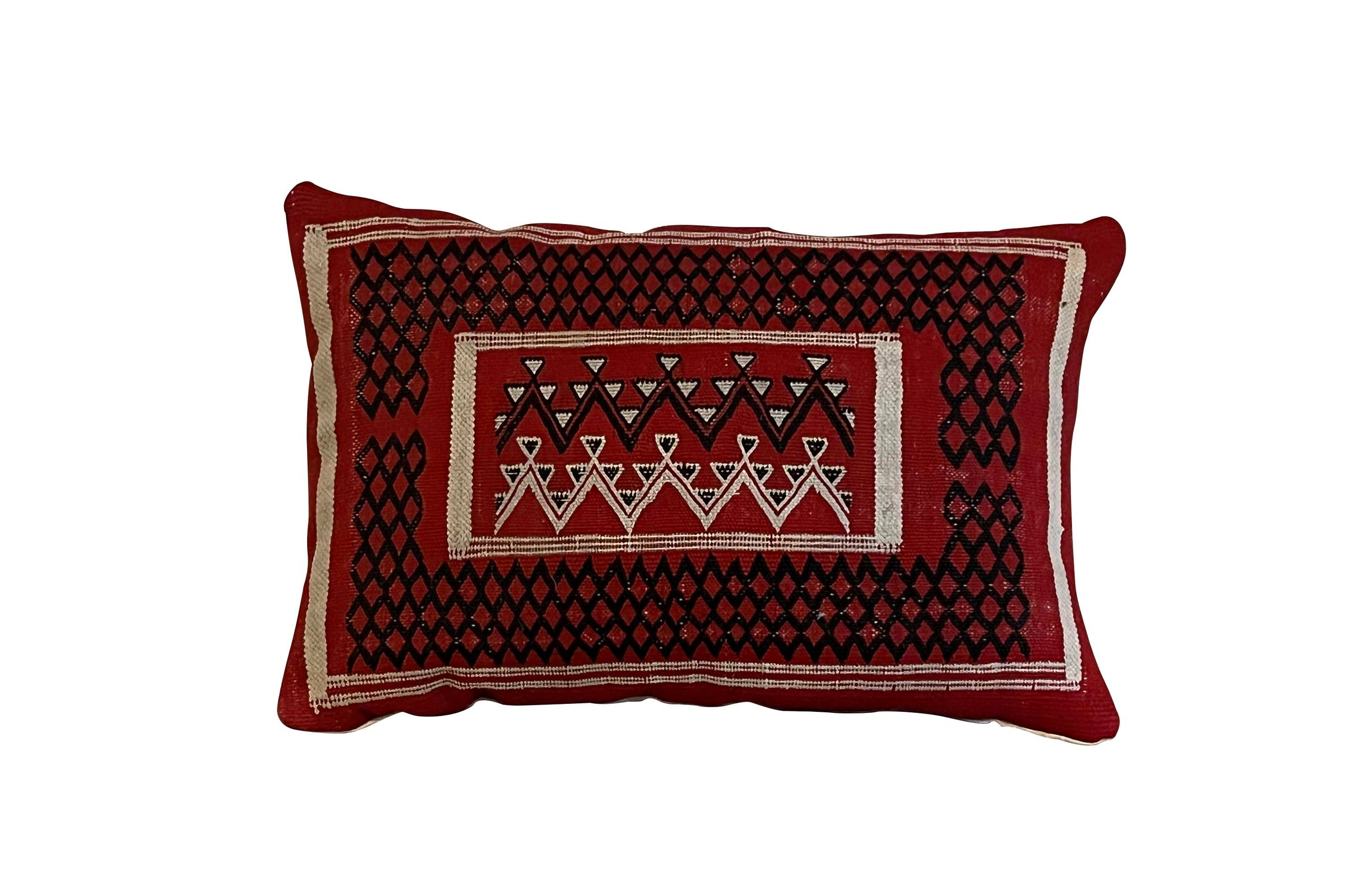 Mid-20th Century Eastern European Handwoven Flatweave Cushion