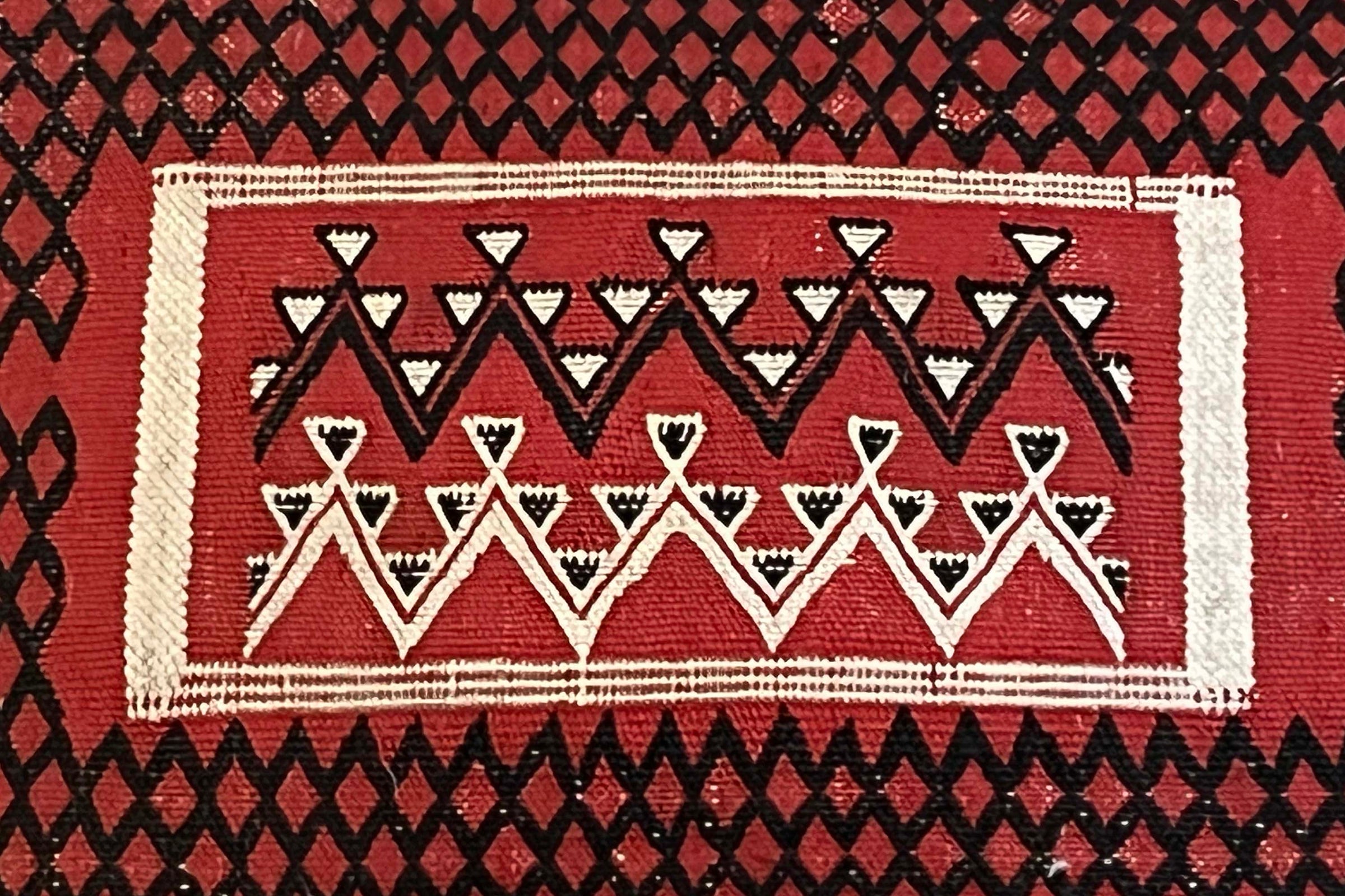 Mid-20th Century Eastern European Handwoven Flatweave Cushion