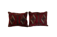 Pair of 20th Century Pakistani Bokhara Rug Cushions