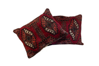 Pair of 20th Century Pakistani Bokhara Rug Cushions
