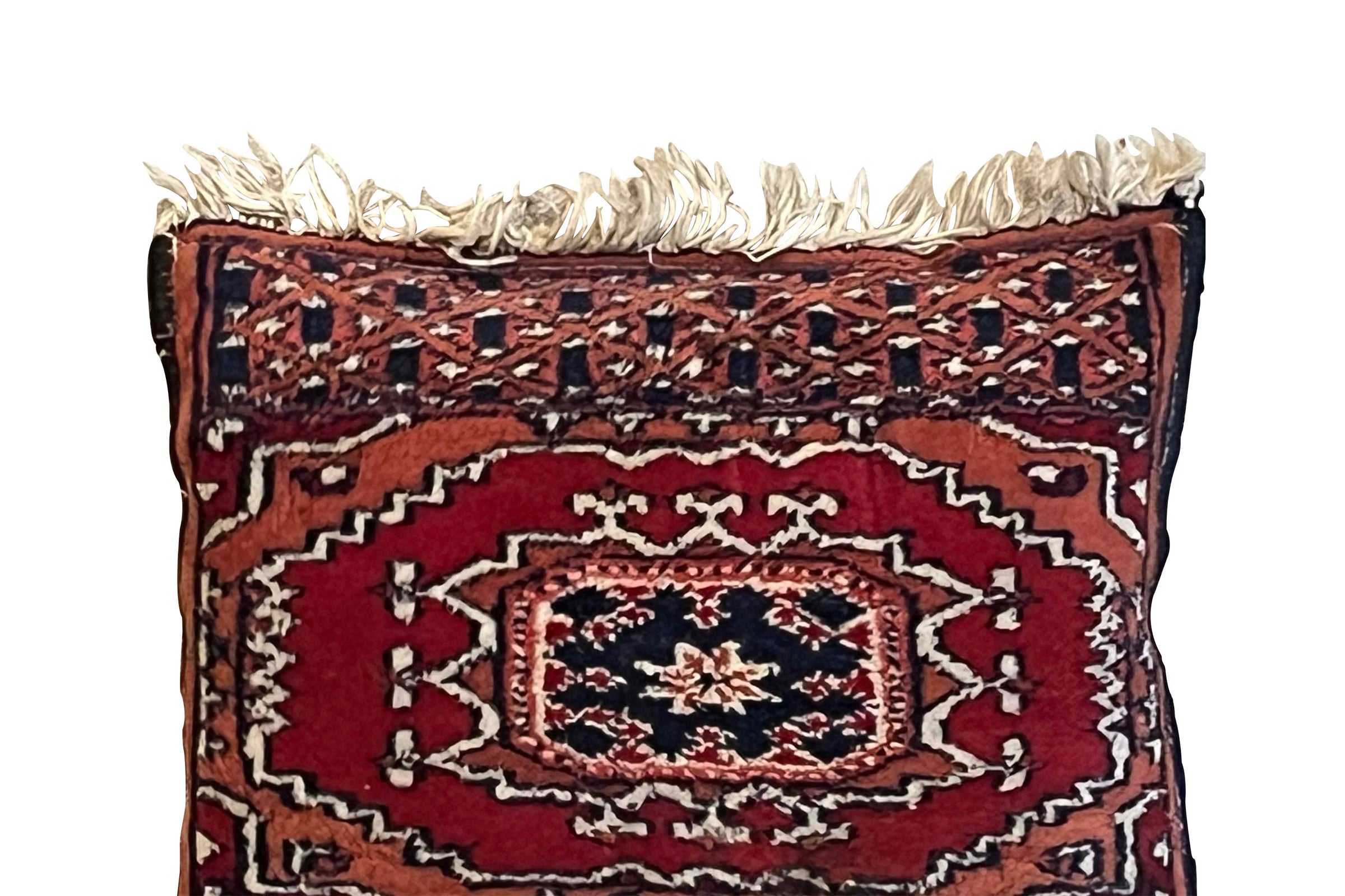 Mid-Century Baluchi Style Tribal Rug Cushion