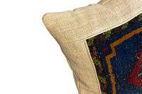 Mid-Century Anatolian Rug Fragment Cushion