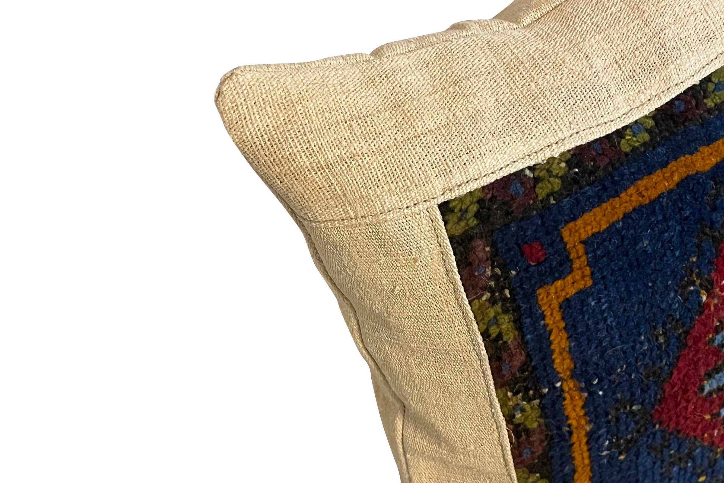 Mid-Century Anatolian Rug Fragment Cushion