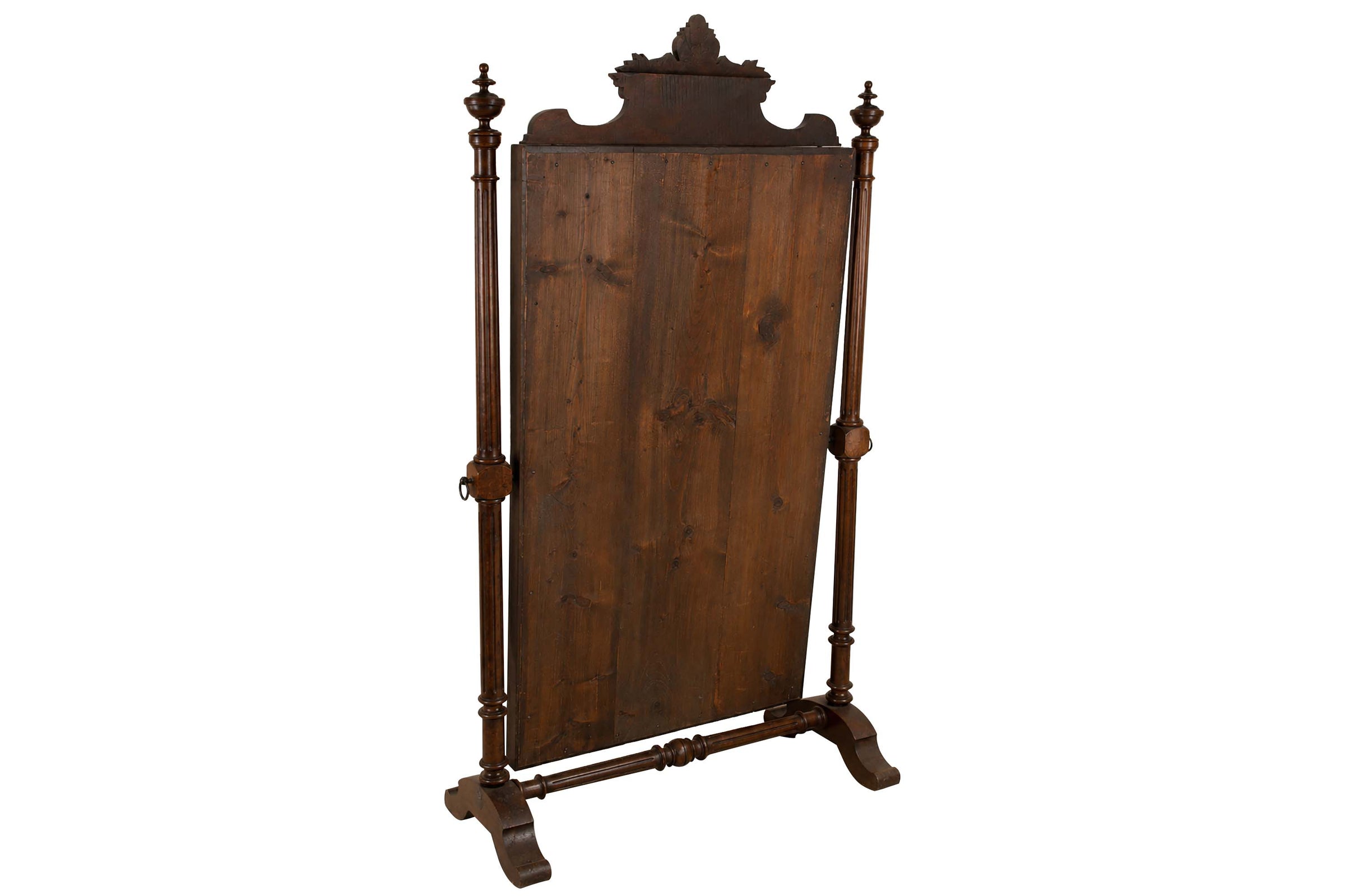 Large 19th Century French Mahogany Cheval Mirror