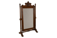 Large 19th Century French Mahogany Cheval Mirror