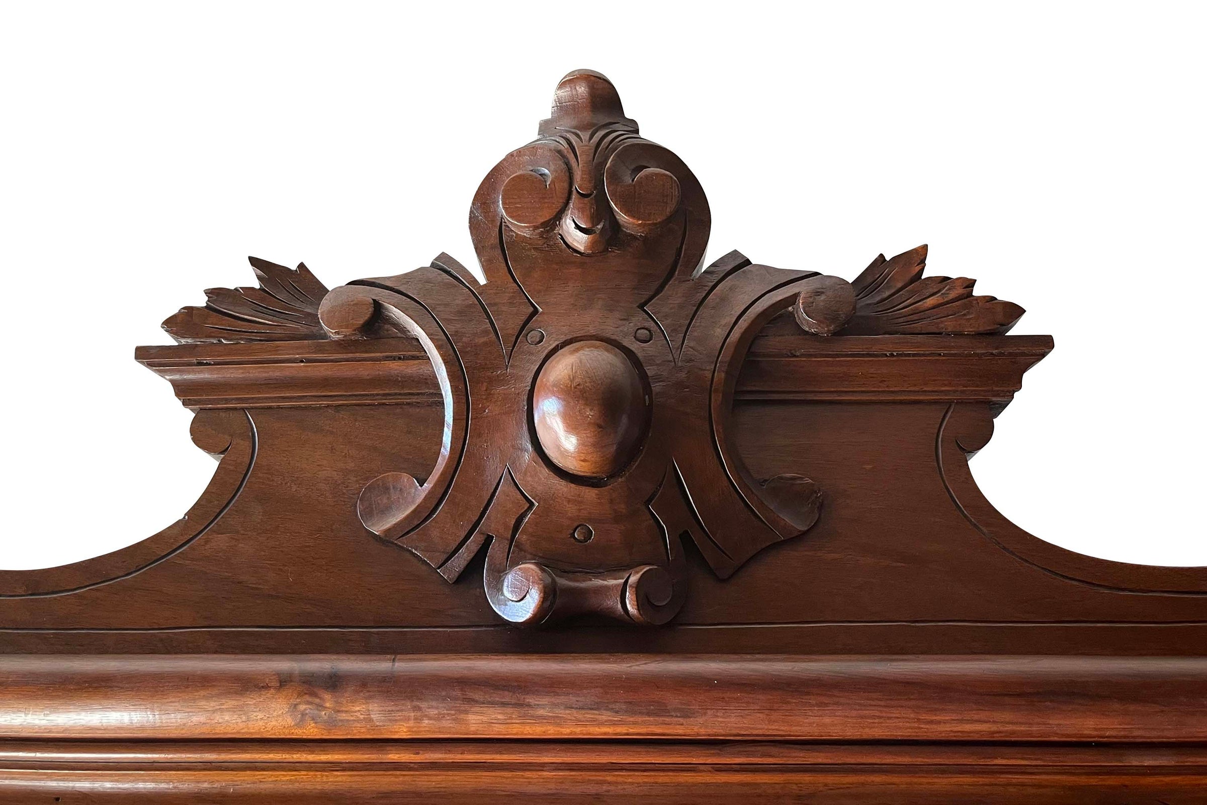 Large 19th Century French Mahogany Cheval Mirror