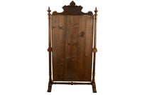 Large 19th Century French Mahogany Cheval Mirror